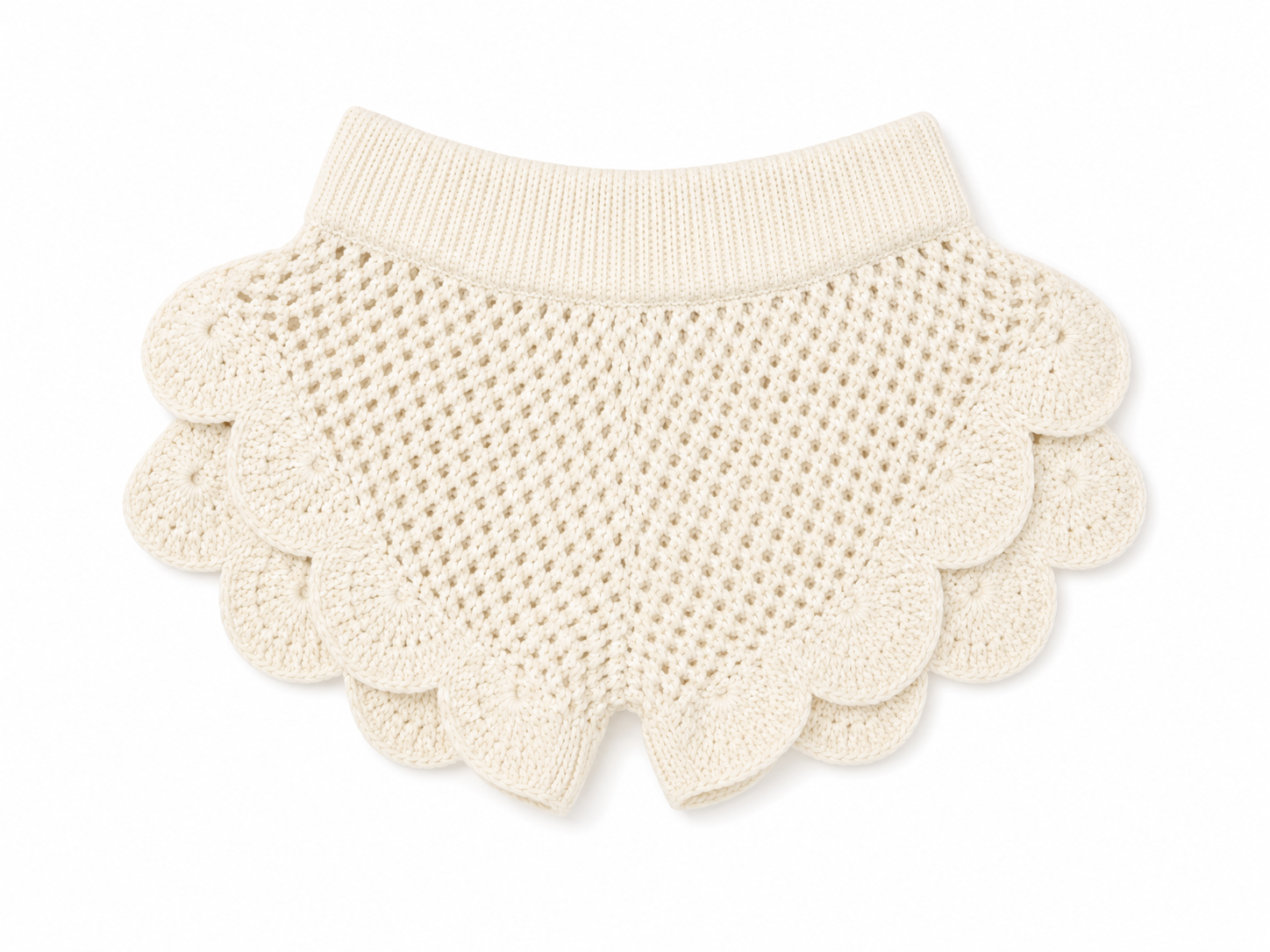 Shorts Artesanales Rizado — Marfil